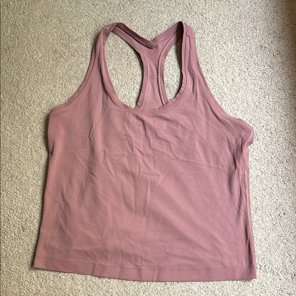 Lululemon Pink Cool Nulu Racerback Tank Top Spiced Chai Nwt 14